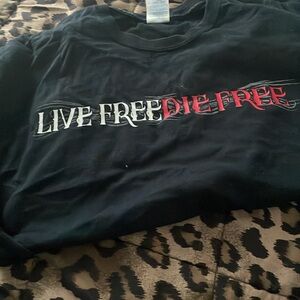 LIVE FREE DIE FREE y2k 90S STYLE PATRIOTIC TEE SHIRT